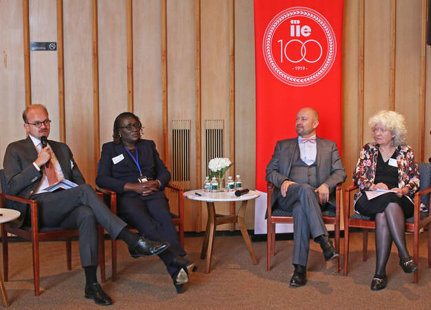 Andreas Snildal, Program Specialist at UNESCO moderates the Expert Panel which consists of Mirriam Chiyaba, Chief Executive Officer of the Zambia Qualifications Authority, Stig Arne Skjerven, Director Department of Foreign Education at the Norwegian Agency for Quality Assurance in Education (NOKUT), and Ita Sheehy, Senior Education Officer at the United Nations High Commissioner for Refugees (UNHCR).